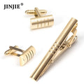 The New Fashion High-grade Men's French Gold Plated Cufflinks Tie Clip Gift Set for Shirt Wholesale
