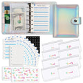 Wholesale Custom A7 Holographic Budget Binder Planner Cash Stuffing Binder with Envelopes Day Planner Cover Binder Notebook