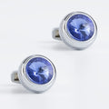 JINJIE New Design Low Price Silver Blue Accessories Cufflinks 2+6 Cufflinks Studs Set for Men's Party Tuxedo Accessories