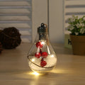S-D03 2021 New Christmas Tree Hanging Pendants Decorative Ornament Plastic Christmas Tree LED Transparent Christmas Ball Bulb