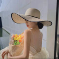 Fashion Wild Dome Holiday Beach Straw Hat Summer Foldable Straw Hat