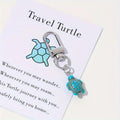 Summer Beach Keyring Gift Ocean Theme Travel Souvenir Sea Turtle Pendant Keychain Bag Backpack Holder Car Key Ring