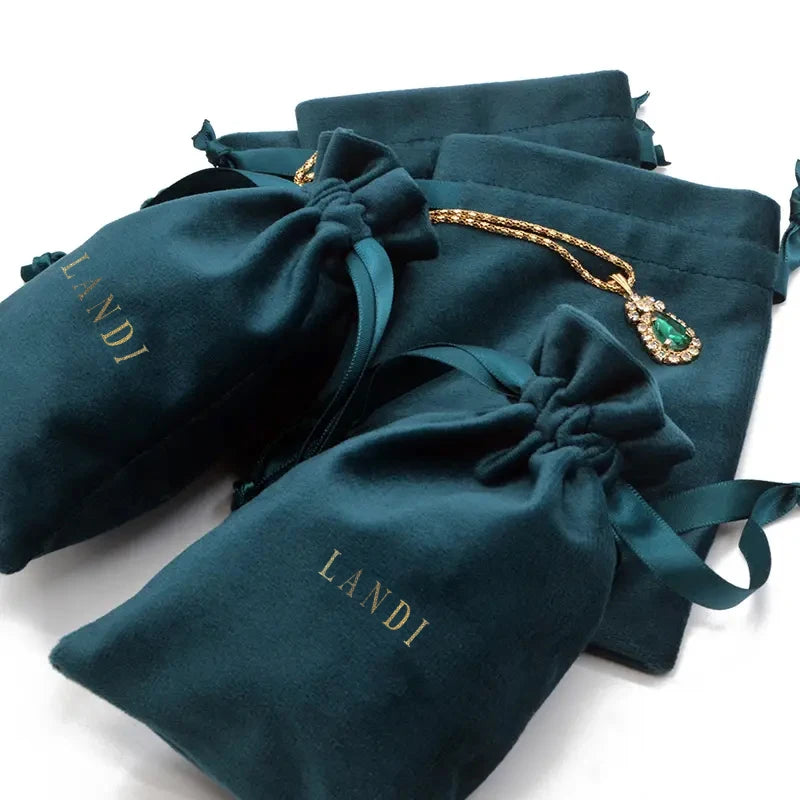 High Quality Customized Logo Velvet Storage Bag New Style Drawstring Pouch for Jewelry Factory Sale