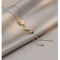 GT Stainless Steel Multi Layer 3D Butterfly Necklace Long Sweater Chain Non Tarnish Butterfly Necklaces