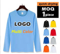 Custom 100%  Polyester Mesh Breathable BASIC TRAINING T-SHIRT Workout Caulsal Quick Drying Long Sleeves Tshirts