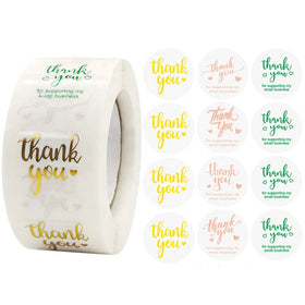 Custom Waterproof Gold Stickers Color White Adhesive Vinyl Sticker Label