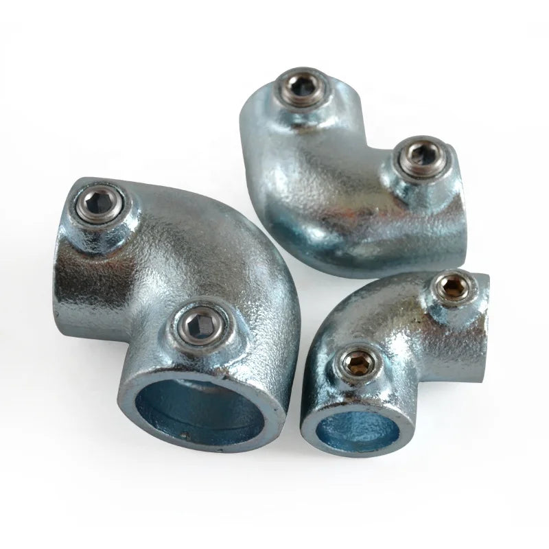 Safety Handrail System Malleable Iron 21.3-48mm Galvanised 90 Degree Sliver Adjustable Tee Connector Structural Pipe Fittings