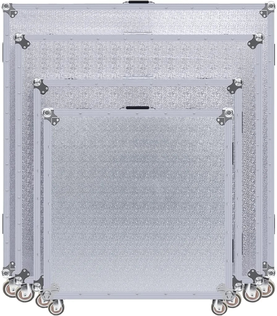Customizable Patterned Silver Aluminum Flight Case for 360 Photo Booth Machine Durable OEM & ODM Supported