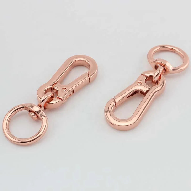 Nolvo World Rose Gold 79*20 mm 3/4" 4 Colors Metal Buckle Dog Collar or Bags Buckle Lobster Swivel Snap Hook Buckle Hardware