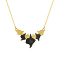 DEYIN New Design Leaf Necklace 925 Sterling Silver Women  Niche Personality Temperament Color Plating Clavicle Silver 925 Chain