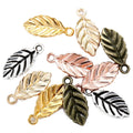 300pcs/bag Charms Leaves Charms for Jewelry Making DIY Jewelry Findings Antique Silver Color Alloy Charms Pendant Q379