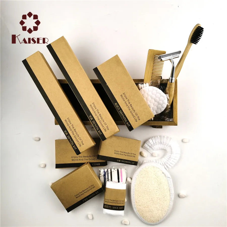 5 Star Luxury Eco Friendly Disposable Bathroom Biodegradable Hotel Amenities