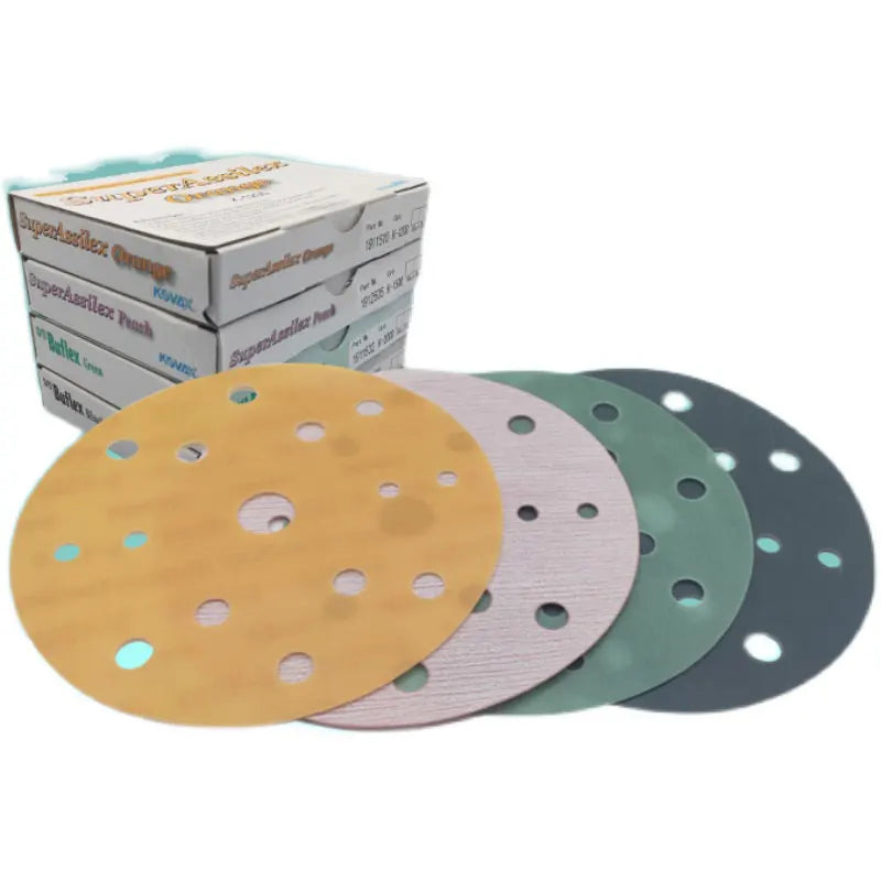 Original Japanese KOVAX Round 6-Inch 15-Hole Soft Film Sandpaper 152MM Assilex Buflex Polishing Sandpaper
