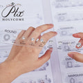 5A Cubic Zirconia Diamond Carat Chart Customize Comparison Chart Set Ring Size Reference All Shapes Gemstones for Jewelry Making