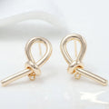 Factory Direct Sales 14K Gold-plated Earrings Accessories Knot Stud Earrings 925 Silver Hypoallergenic Earrings Jewelry Findings