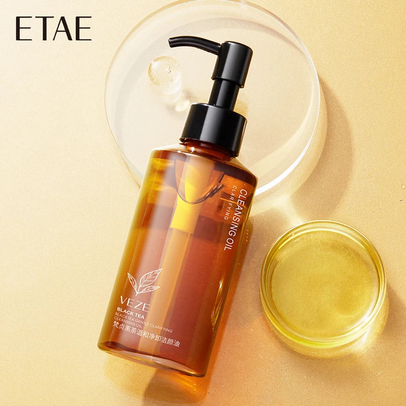 VEZE Natural Black Tea Extract Refreshing Cleansing Black Head Rapid Emulsification Speed Private Label Makeup Removal Oil