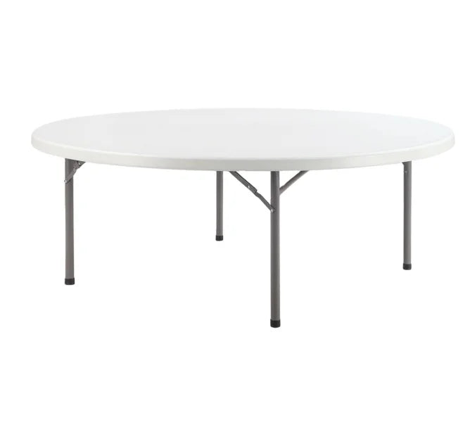 Sunzo Restaurant Wedding Event Round Dining Banquet Folding Table HDPE Plastic Tables