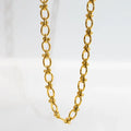 High Polished Stainless Steel Interlocking Circle NecklaceMinimalist Infinity Double Linked Necklace for Women
