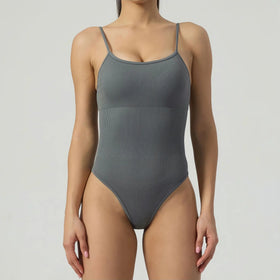 Custom OEM Seamless Quick Dry Eco-Friendly Halter Bodysuit Jumpsuit for Women Yoga