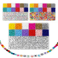 Mini Cuentas De Colores De Cristal 4mm Y Uentas De Letras Para Pulseras