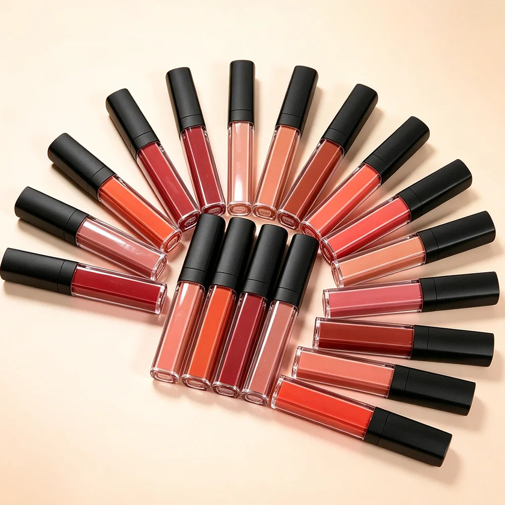 Private Label 59 Color Silky Soft Matte Liquid Lipstick Non-Stick Waterproof Long-Lasting Lipgloss Custom Logo Lipstick Makeup