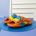 Men's Summer Casual Slide Sandals Sports Shoes Large Size EVA Thick Sole PVC Rubber Leather Lining Soft Light Design for Beach