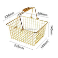 RH-BMH9G   285*225*140mm  9L Middle Size Golden Wire Shopping Basket