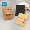 Handmade Kraft Paper Hairpin Packaging Card Printed Love Hair Claw Accessory Display for Jewelry Tags & Cards