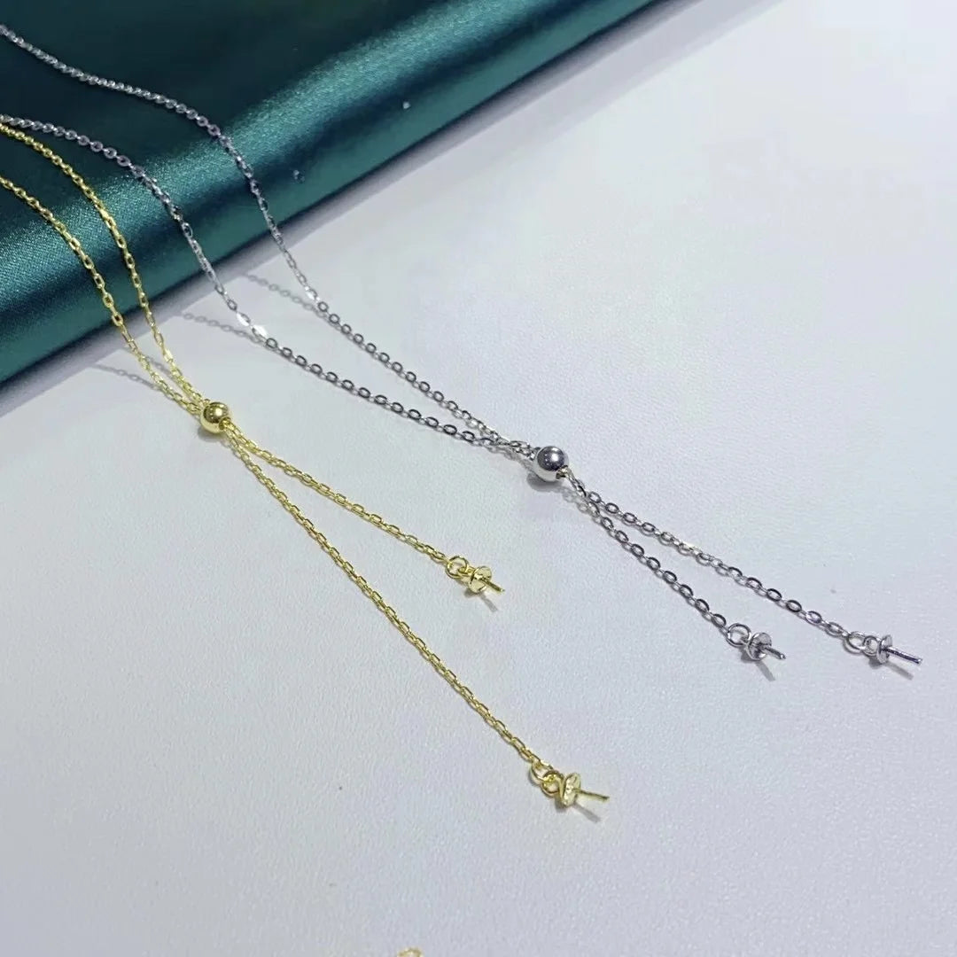 N38 18inches/45cm Manufacturer  925 Sterling Silver Gold Plated Chain 925  Necklace Silver Jewelry