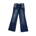 DENIMGUYS Street Wear Men's Fashion Flare Jeans Pants Vintage Washed Stretch Cotton Boot Cut Blue Denim Jeans