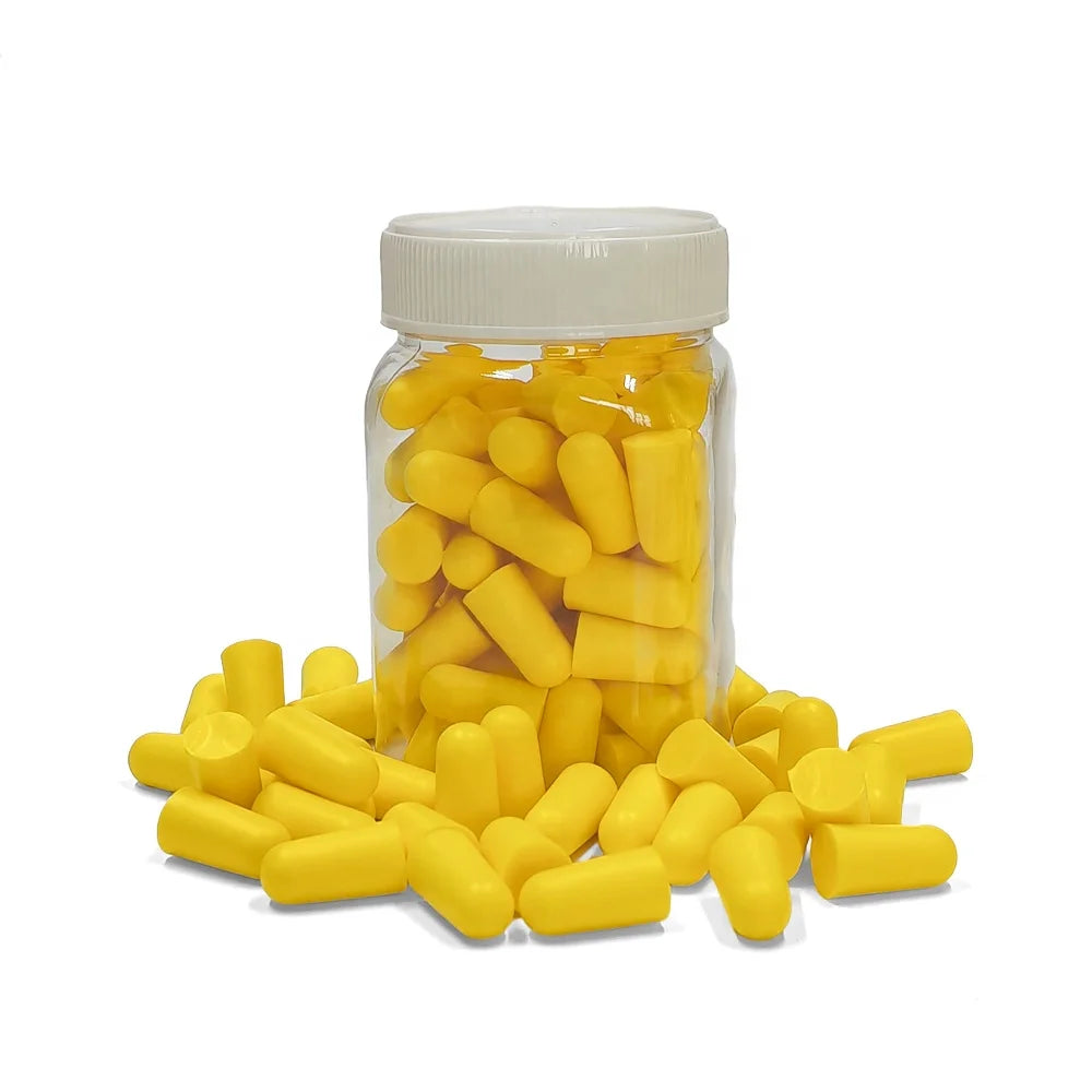 38dB Noise Reduction PU Foam Earplugs Individually Wrapped Disposable Intrinsically Safe Bullet Shape Sleep Hearing Protection