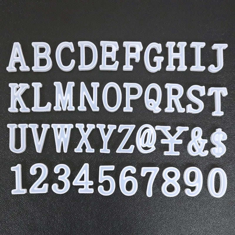 Early Riser Small DIY Crystal Epoxy Resin 26 English Letters and 0-9 Number Silicone Mold Home Decor Moulds Tool Sets