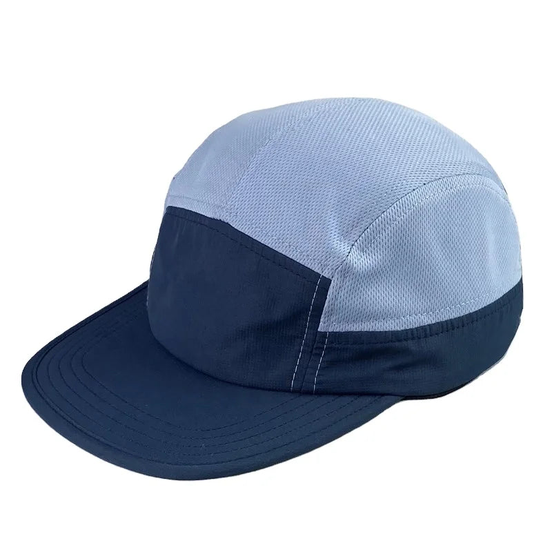 Custom Breathable Polyester 7/8 Panel Trail Lightweight Running Hats Quick Dry Sunshading Camp Cap for Men Women Sports Travel