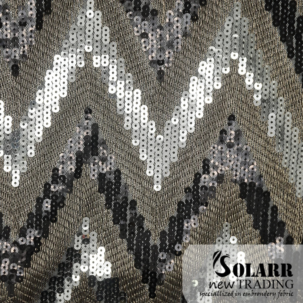 Wholesale 2021 Vintage Eco-Friendly Sustainable Sari Striped Elastic Sparkling Party Embroidery Mesh Lace Sequin for Dress