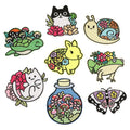 Cartoon Hot Melt Adhesive Flowers Turtles butterfly Embroidery Patch for Hats Bag Clothing Jeans Shoe Decoration Garment Patches