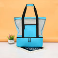 ROTANET Large Double Layer Wet Dry Separation Waterproof Zipper Closure Unisex Gym Bag W40*D15*H50cm Full-colored Print Pool
