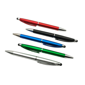 High Quality Plastic Ballpoint Pen Advertising Touch Screen 1.0mm 2 in 1 for with Multi-Colored Ink and Custom Logo