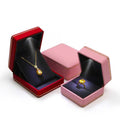 Wholesales Square Shape Wedding Ring Boxes Jewellery Packaging Box Custom logo Jewelry Box with Led Light