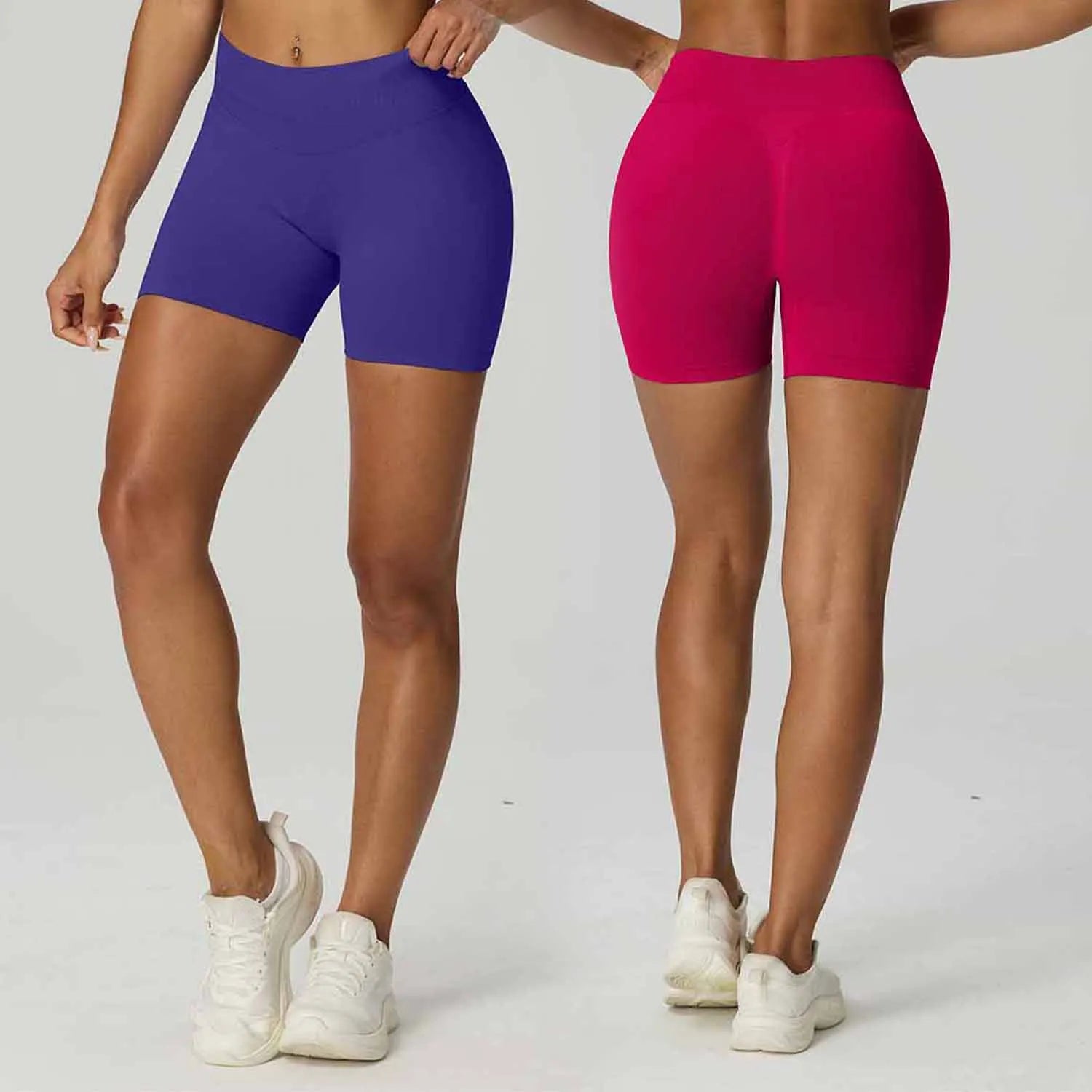 Exercise Gym High Waist Biker Sweat Shorts Scrunch Butt Seamless Yoga Gym Shorts Yoga Booty Running Short Woman Workout Shorts