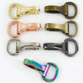 Meetee KY543 15mm Handbag Accessories DIY Handmade Carabiner Buckles for Outdoor Alloy Swivel Dog Hook Buckle Connective Clasp