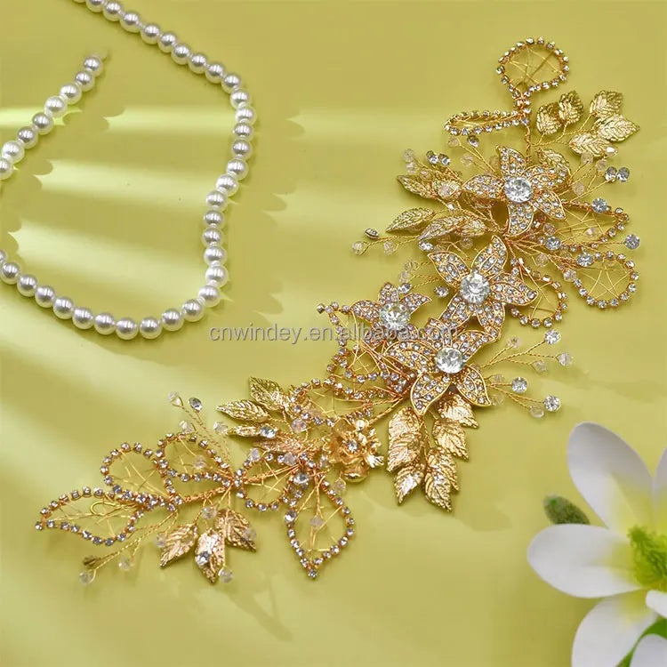 Fashion Evening Dresses Sewing Accessories Metal Crystal Patch Wholesale Patches 3D Flower Applique  for Dress