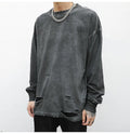 Tshirt Custom Men Streetwear Vintage Washed Stock Dropshipping Oversize Long Tshirt