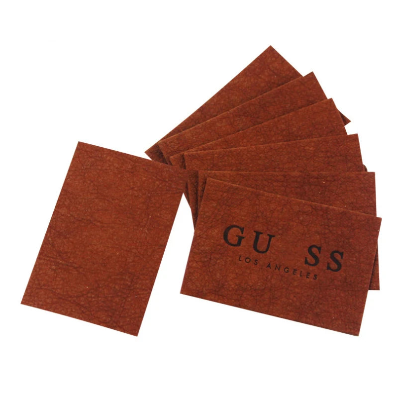 Custom Sew on Self-adhesive Pu Real High End Labels OEM Bottom Material LOGO Patch for Clothes Embossed Debossed Leather Label