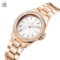 SK Diamond CZ Wrist Watches Vacuum Rose Gold Plating Christmas Gifts Miyota Japanese Movement With Gift Box