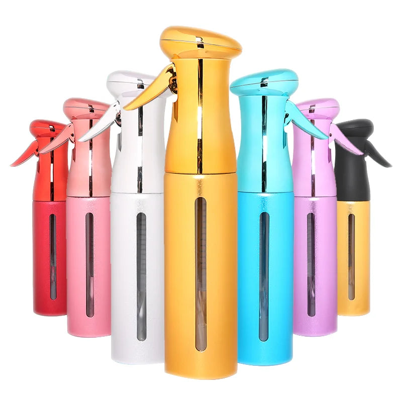Professional Aluminum Plating Ultra Fine Mist Sprayer Empty Continuous Water Hair Spray Bottle for Salon