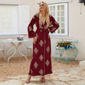 Middle East Muslim Women's Clothing Gold Embroidered Turkish Women's Cardigan Robe Robe Arab Dresses