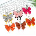 Personalized Lovely Butterfly Charm Keychain Fashion Leather Key Chains Women Leather Pendant Bag Accessories Butterfly Keychain