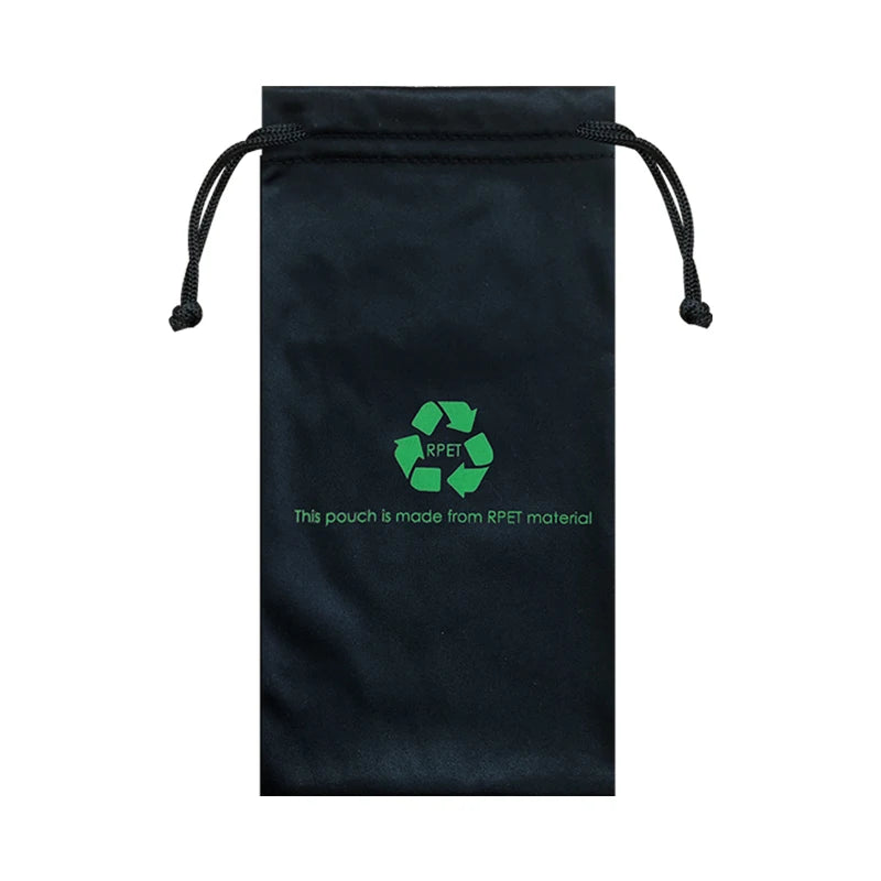 Recycled Microfiber Glasses Pouch 170g Glasses Bag Soft Double Drawstring Sunglass Pouch