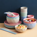 Hot Selling Eco-friendly Dinnerware Set Biodegradable Plate Cup Flatware with Wheat Straw for Table Use