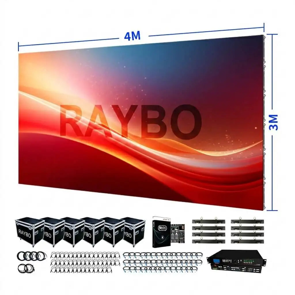 RAYBO P2.9 P3.91 Die Cast Aluminum LED Screen 500x500 Cabinet LED Wall Backdrop Stage Rental Outdoor LED Display